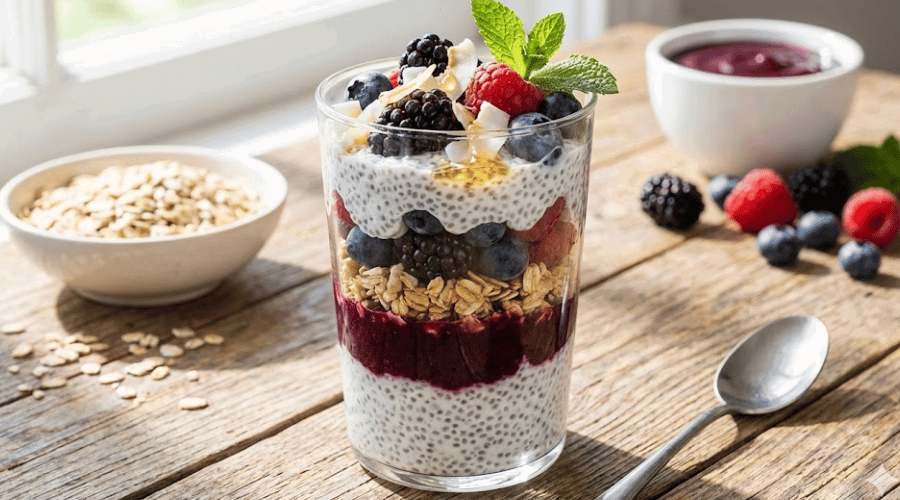 Maqui Berry Chia Pudding Parfait