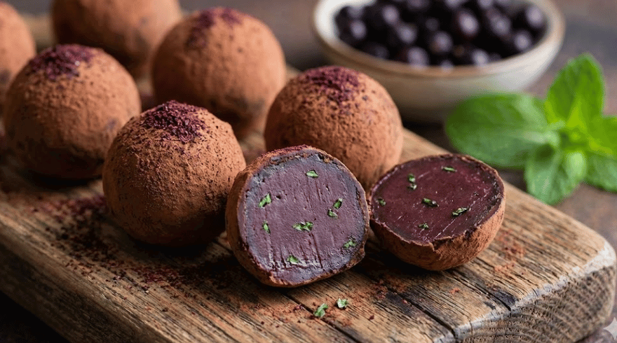 Maqui Mint Chocolate Truffles