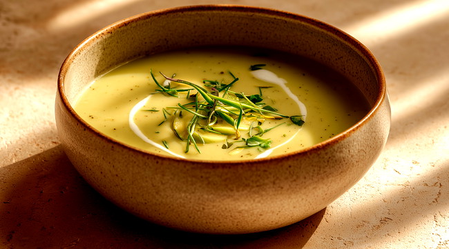 Image of Zucchini Suppe vegan – Cremige Kartoffel-Zucchini-Suppe
