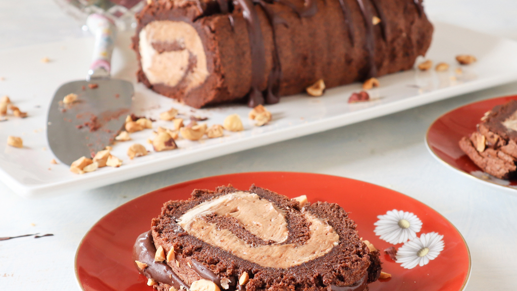 Image of Chocolate and Hazelnut Roulade