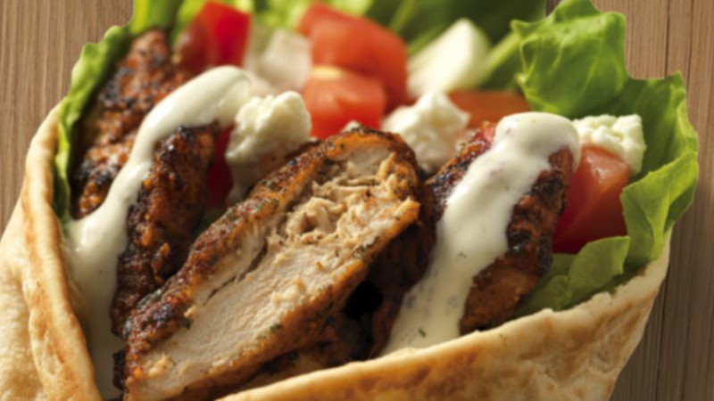 Image of Kip Shoarma Sla Wraps met Tahini-Yoghurtsaus