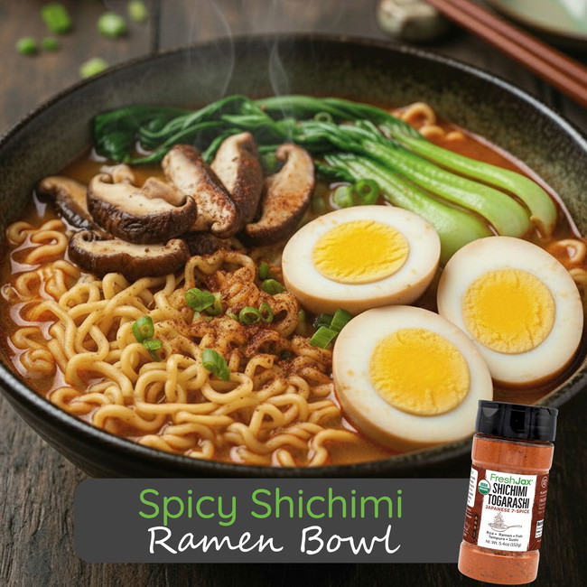 Image of Spicy Shichimi Ramen Bowl (Traditional or Vegan)