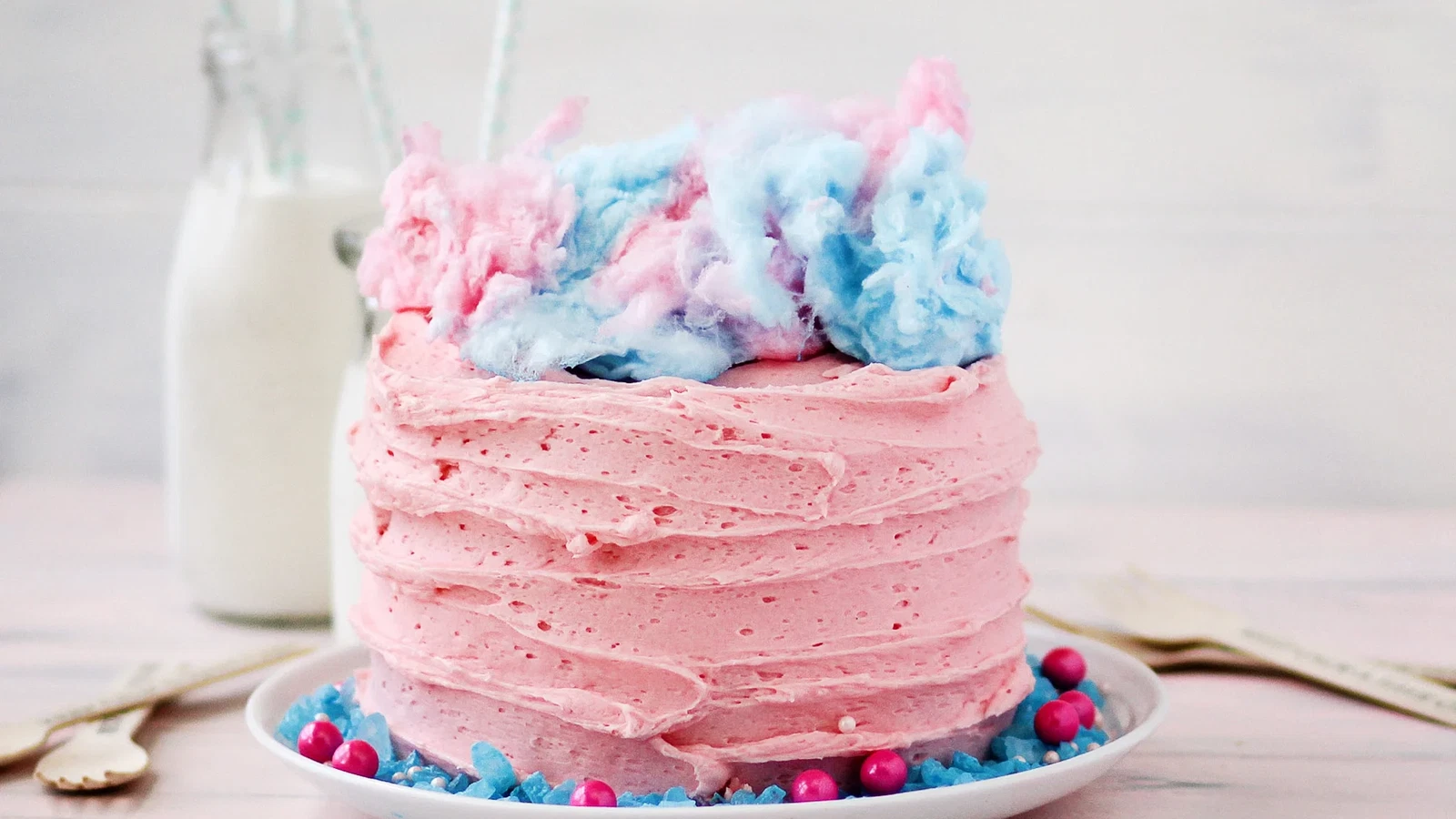 Image of Cotton Candy Cake Recipe for Birthdays