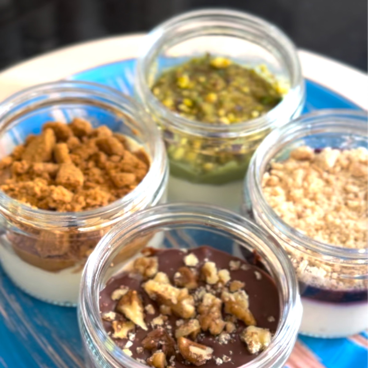 4 Instant Pot Mini Cheesecakes (10 Minutes, 1 Base Mix – 4 Flavors)