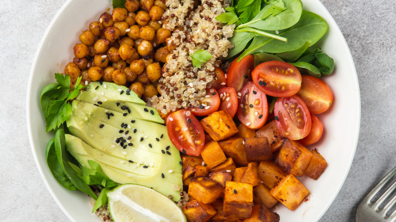 Image of Zoete Aardappelsalade met Curry Mango Dressing 