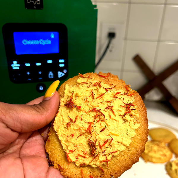 Image of Orange Shortbread Cookies Infuses With Safflower and Sage Recipe