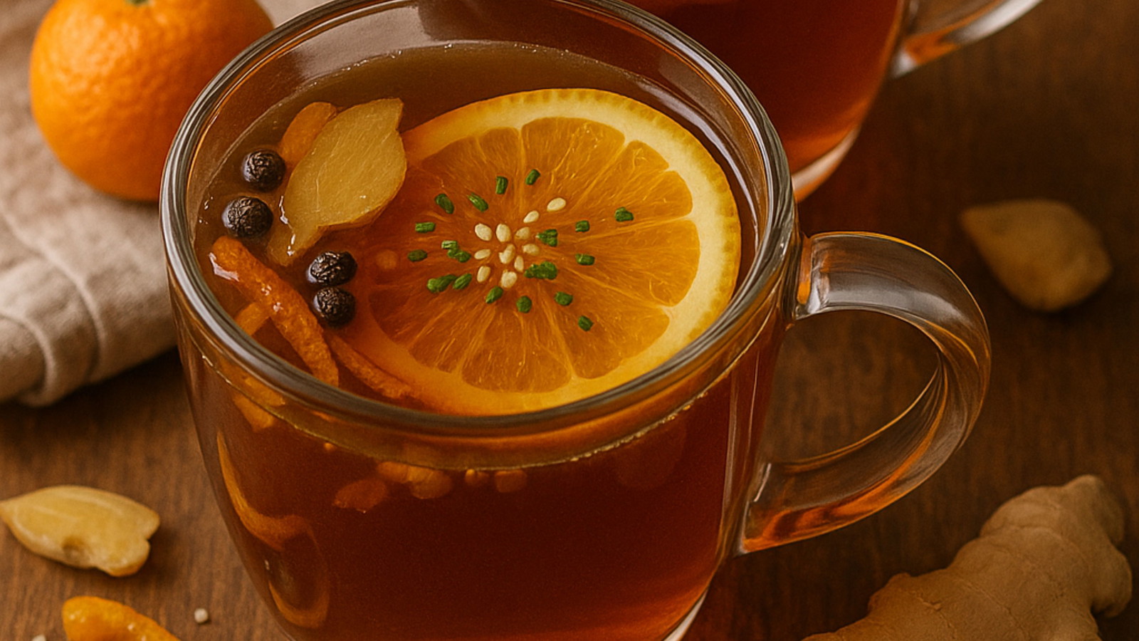 Image of Thé noir chaud épices Sichuan & agrumes