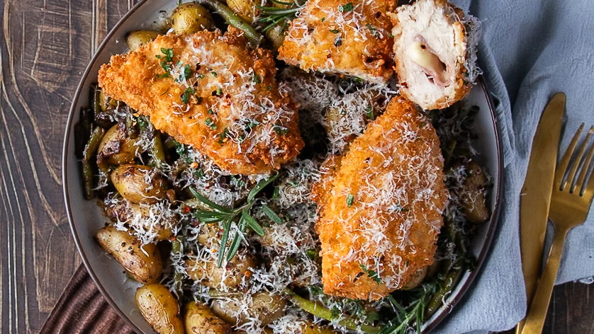 Image of Chicken Cordon Bleu with Fingerling Potatoes