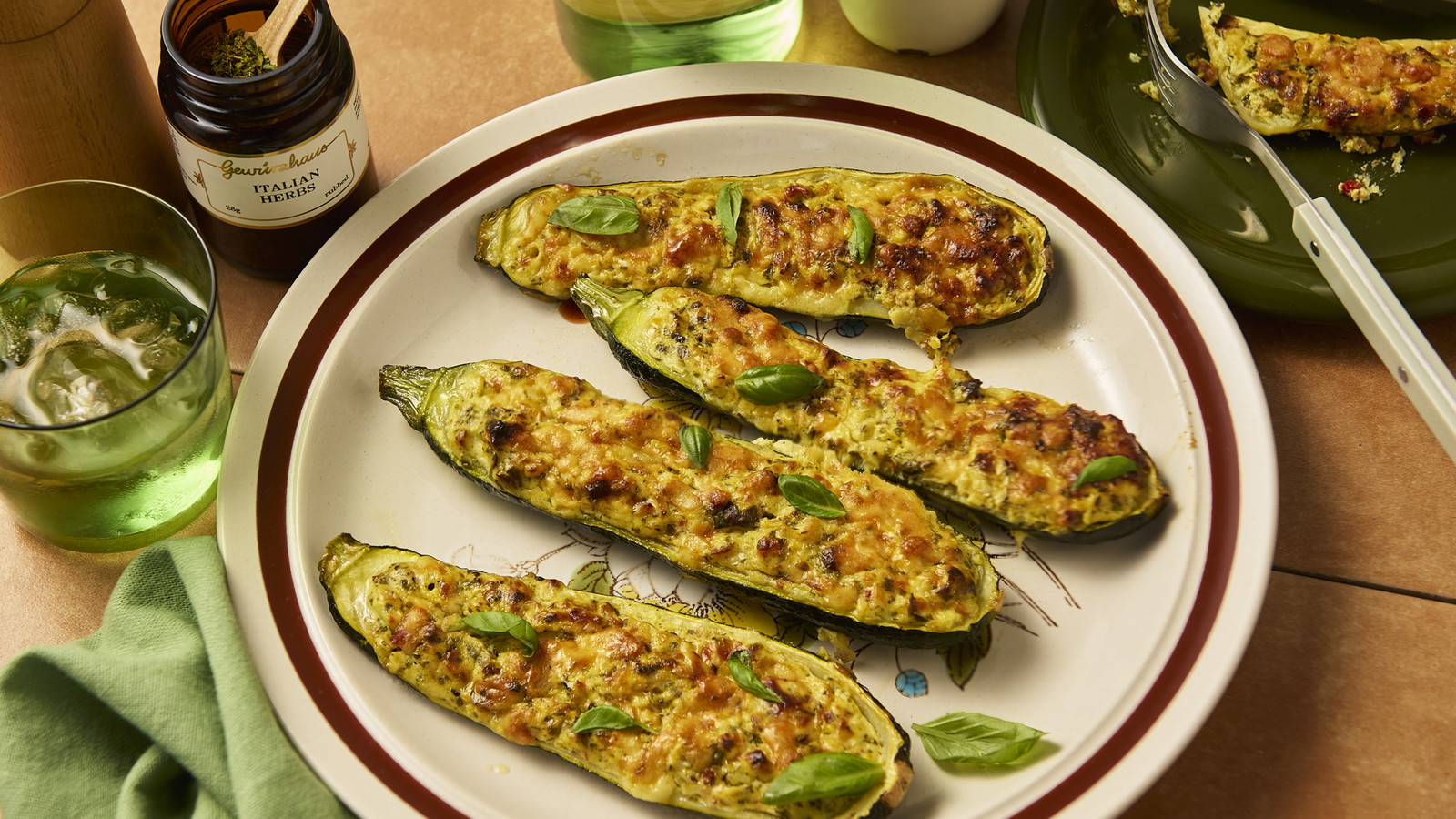 Image of Mediterranean Stuffed Zucchinis