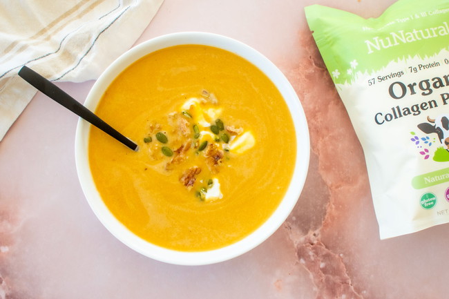 Image of Creamy Collagen Roasted Butternut Squash Soup 