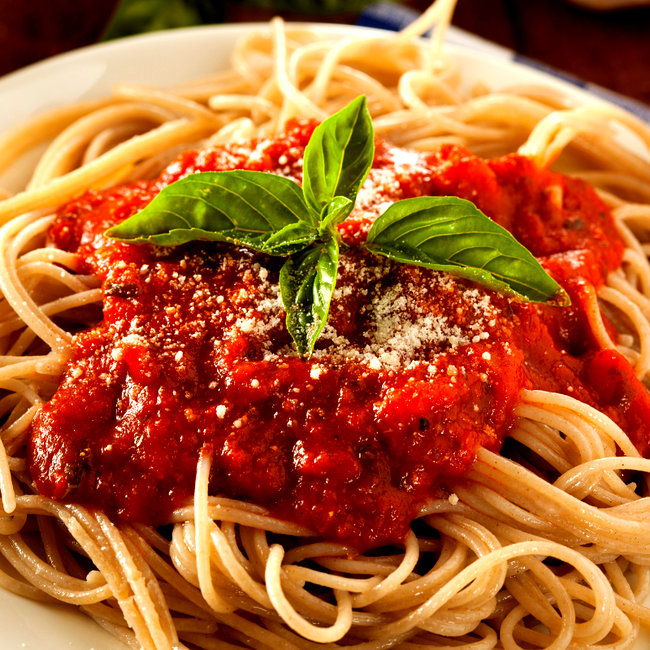 Image of Spaghetti Marinara with Garlic-Infused Olive Oil