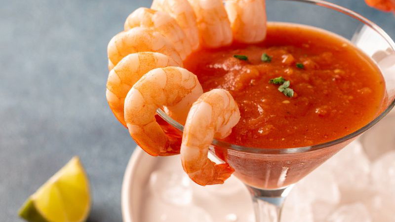 Image of Tortillabakjes met Zalm, Gamba’s en Cocktailsaus