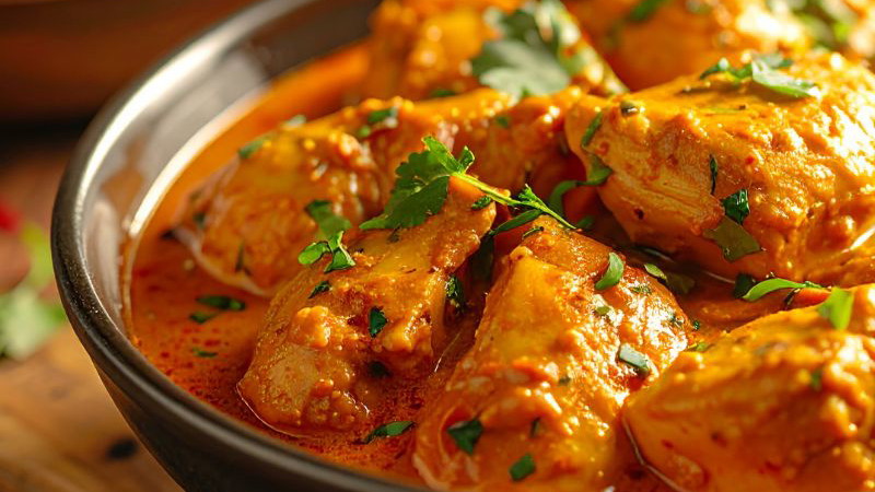 Image of  Romige Gekruide Kip met Rijst