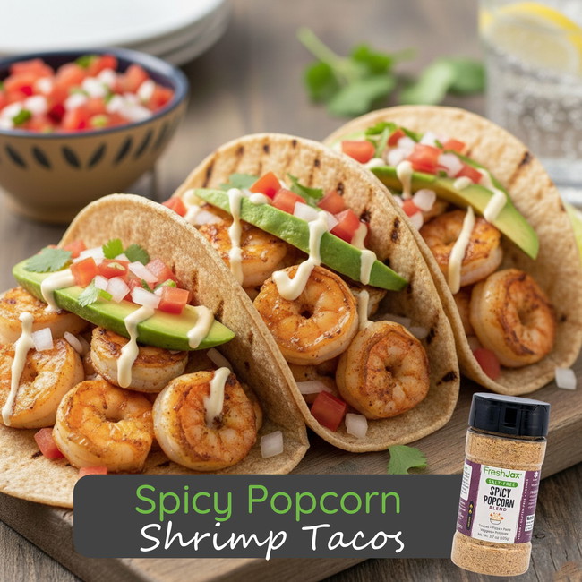 Image of Spicy Popcorn Shrimp Tacos