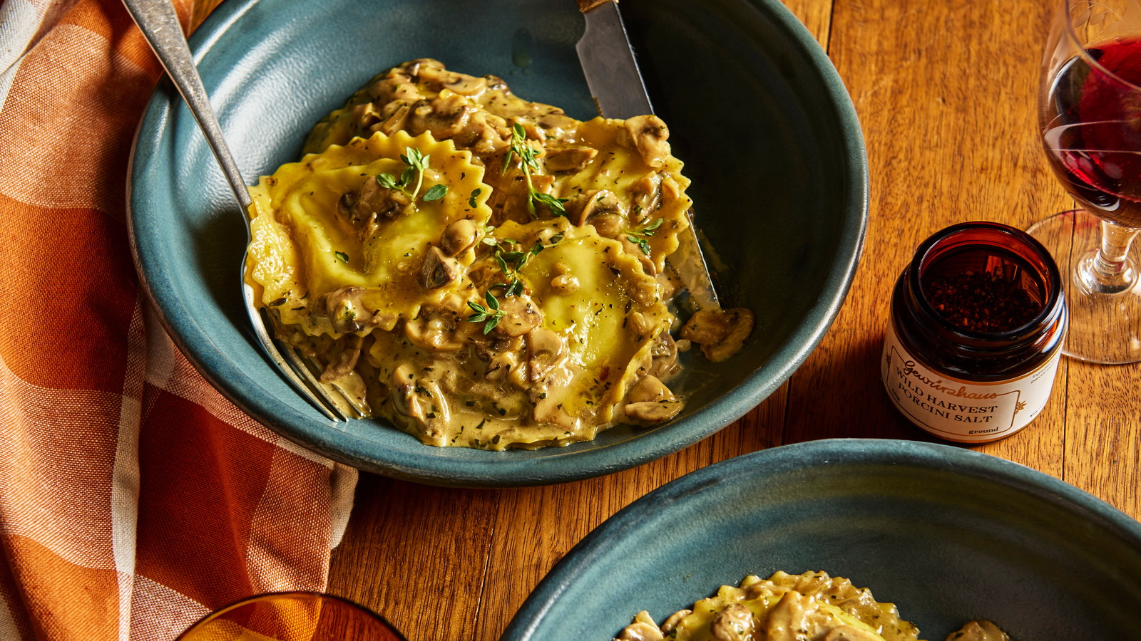 Image of Ravioli with Mushroom Cream Sauce