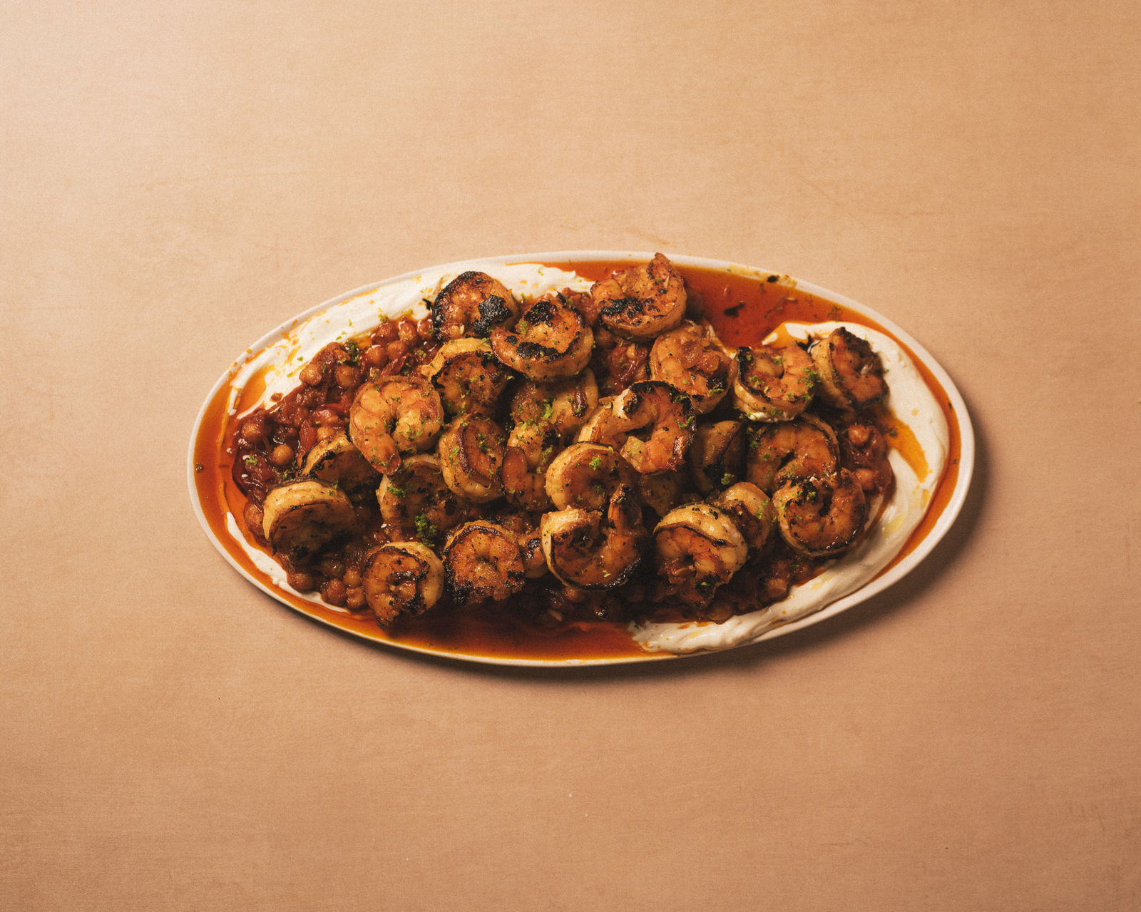 Image of Harissa Shrimp with Garlic Yogurt