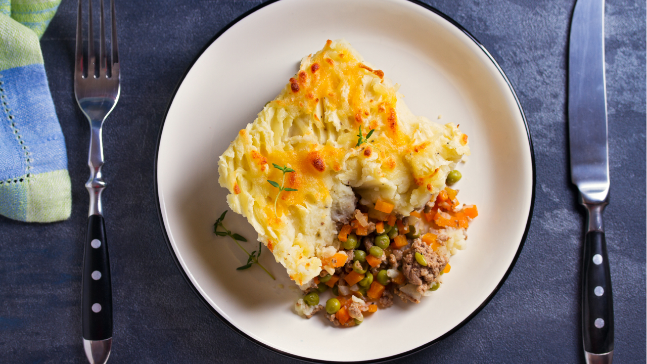 Espresso Balsamic Shepherd’s Pie with Cheesy Garlic Mash Image