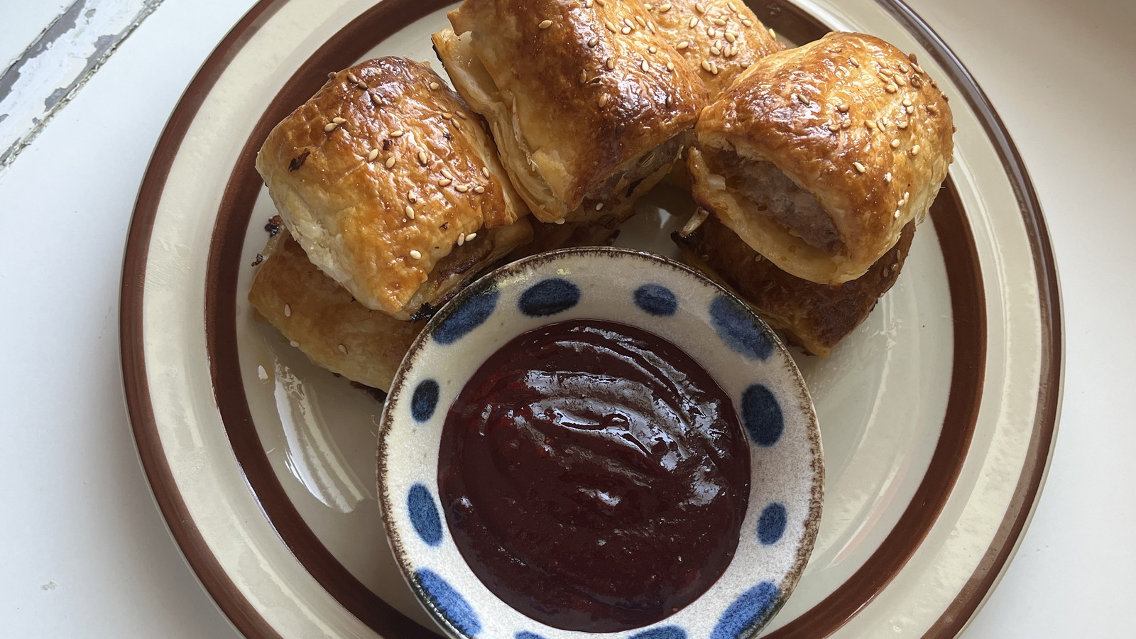 Image of Pork and Fennel Sausage Rolls with Cherry 