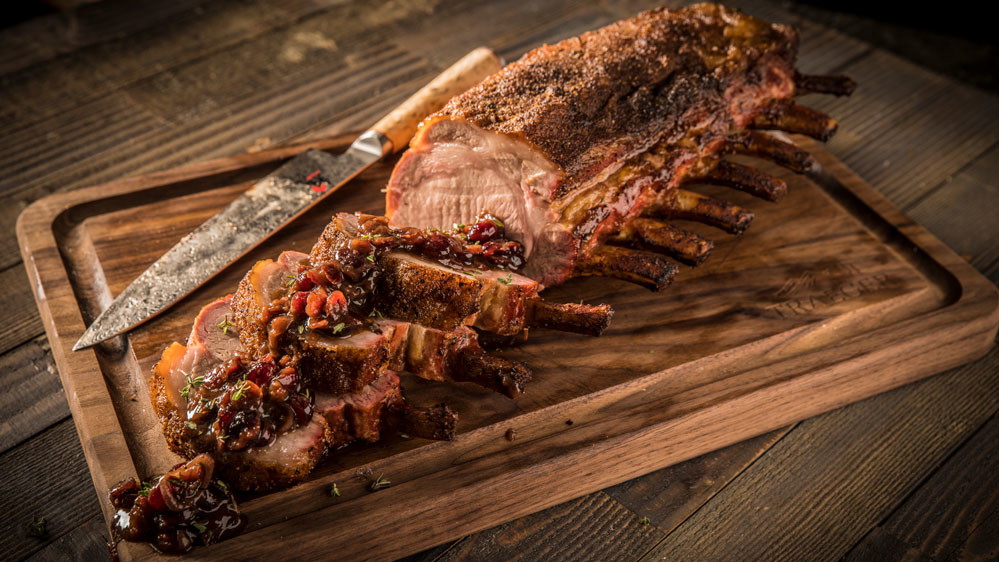 Apple Brined Rack of Pork