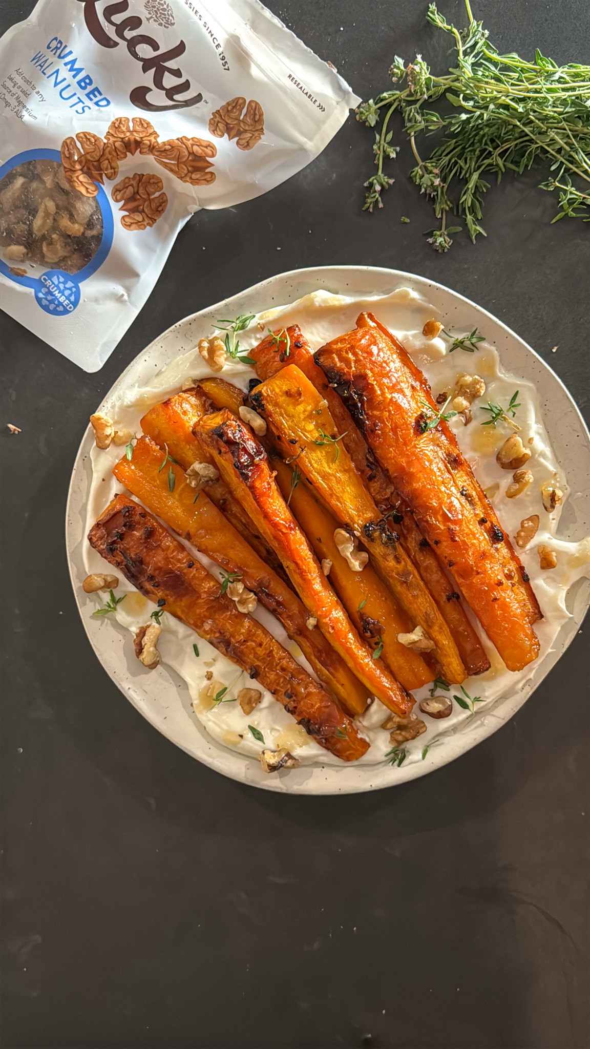 Baked Honey Carrots with Whipped Ricotta Recipe - Christmas Appetiser