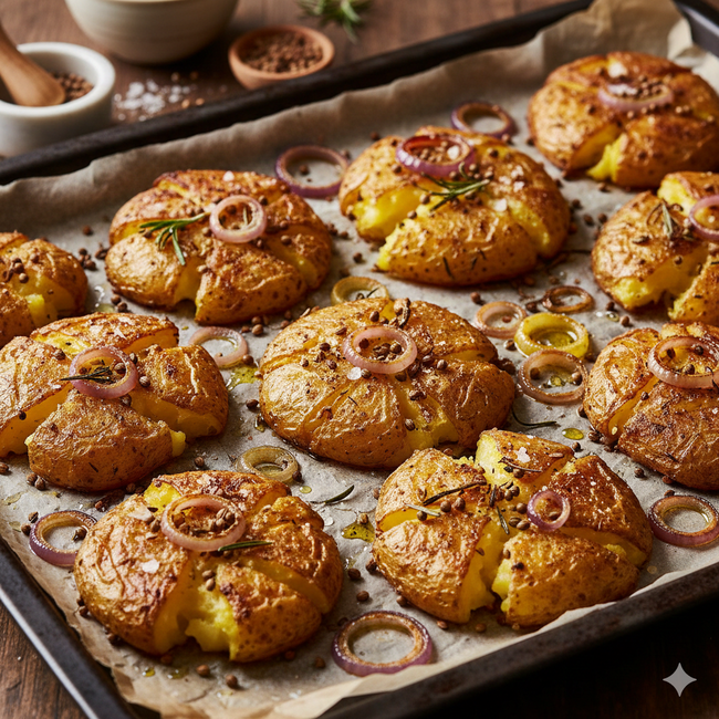 Image of Unser knuspriges Smashed Potatoes Rezept