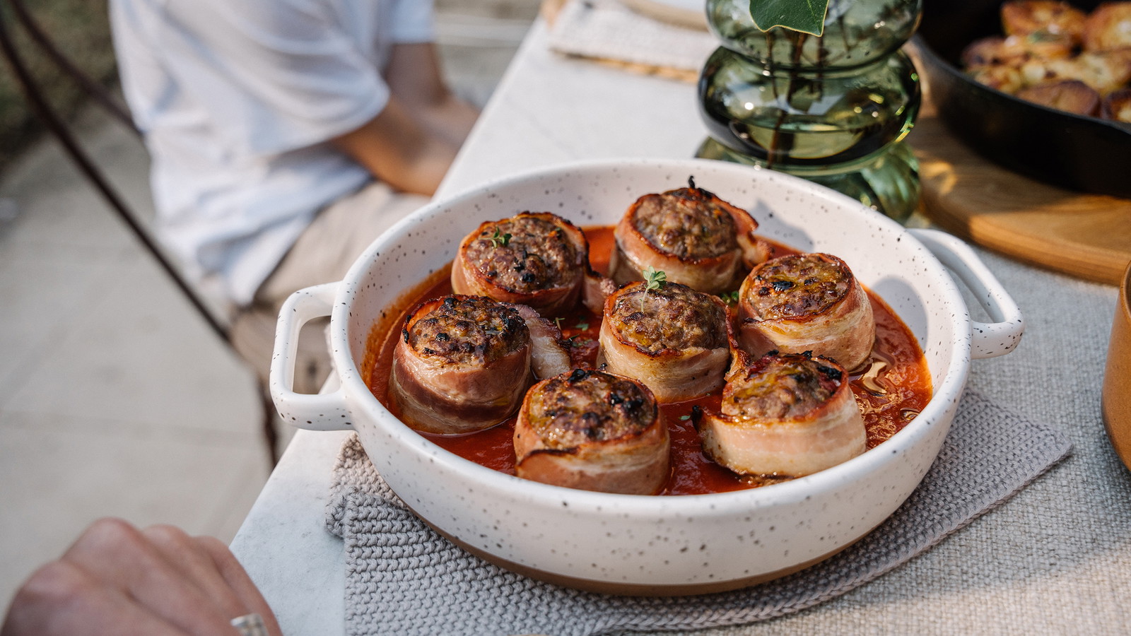 Image of Beef & Bacon Mignons in Tomato Broth