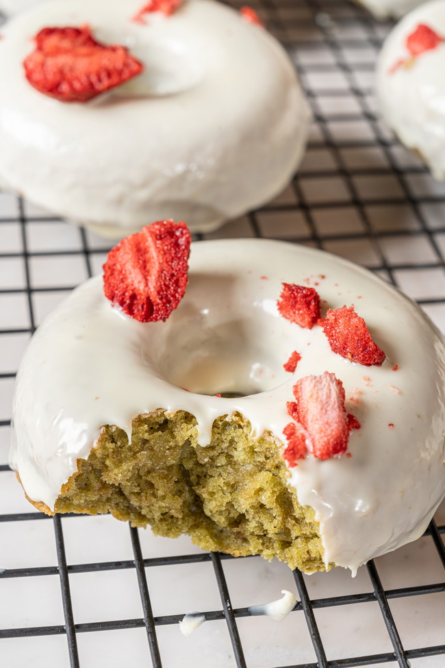 Image of Matcha & Strawberry Donuts (GF)