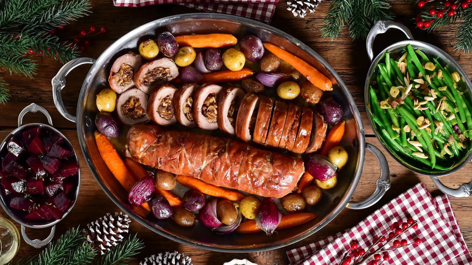 Image of Prosciutto Wrapped Pork Tenderloin (Stuffed with Figs & Brie)