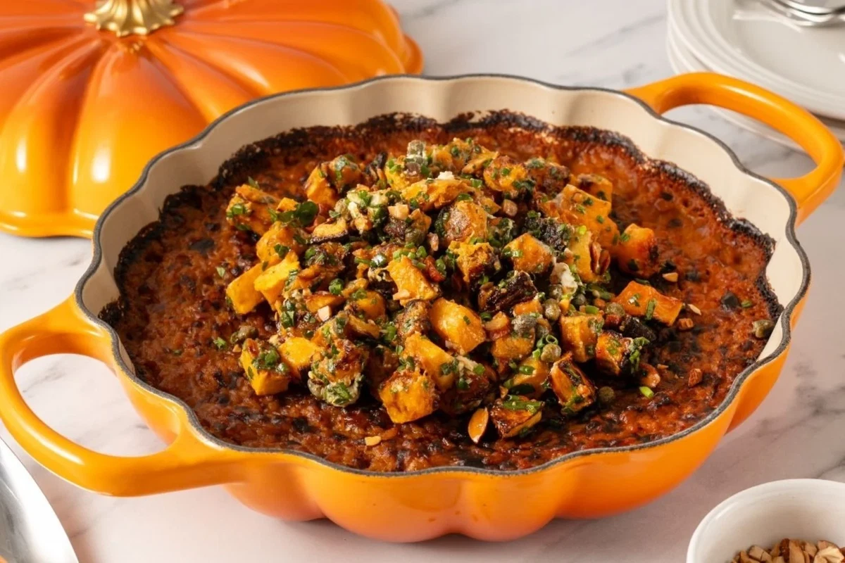 Arroz cremoso de calabaza y coco en cocotte