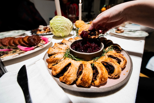 Image of Festive Sausage Roll Wreath 