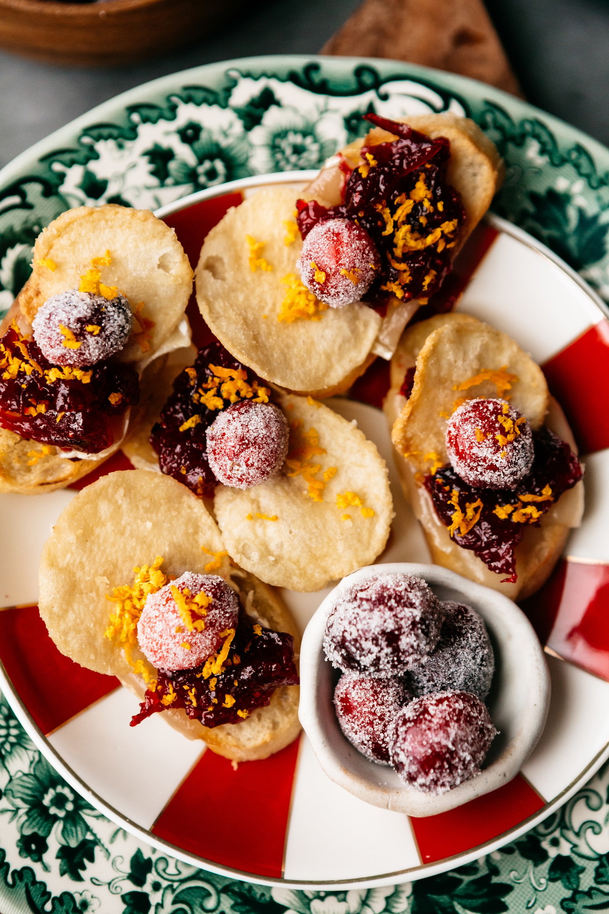 Cranberry, Brie & Vandy Crostini