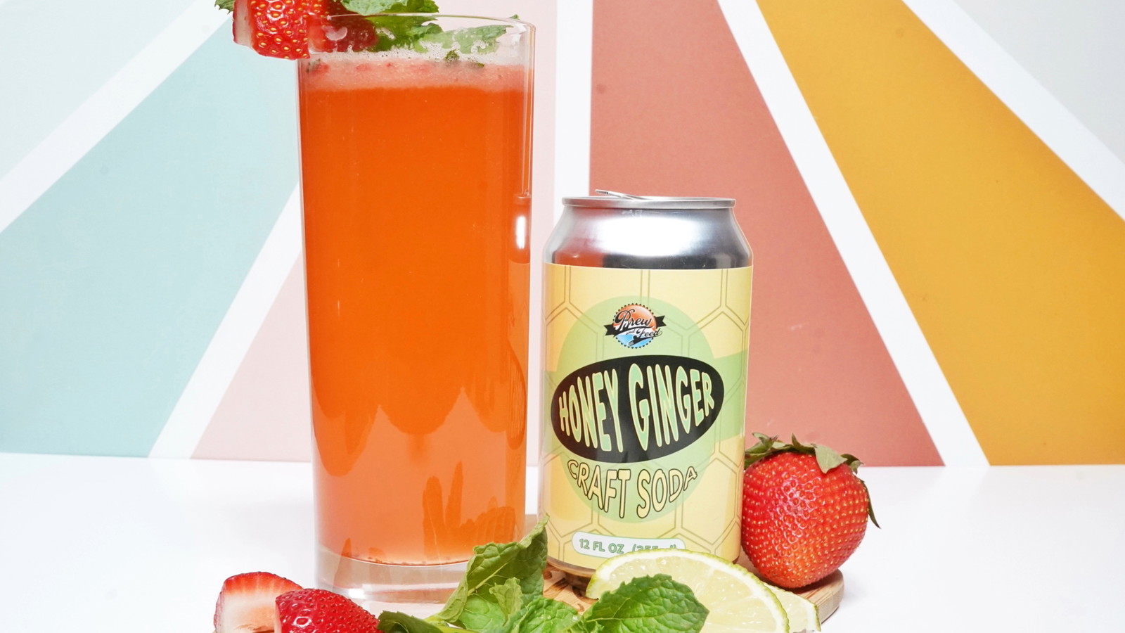 Image of Strawberry Mint Ginger Fizz