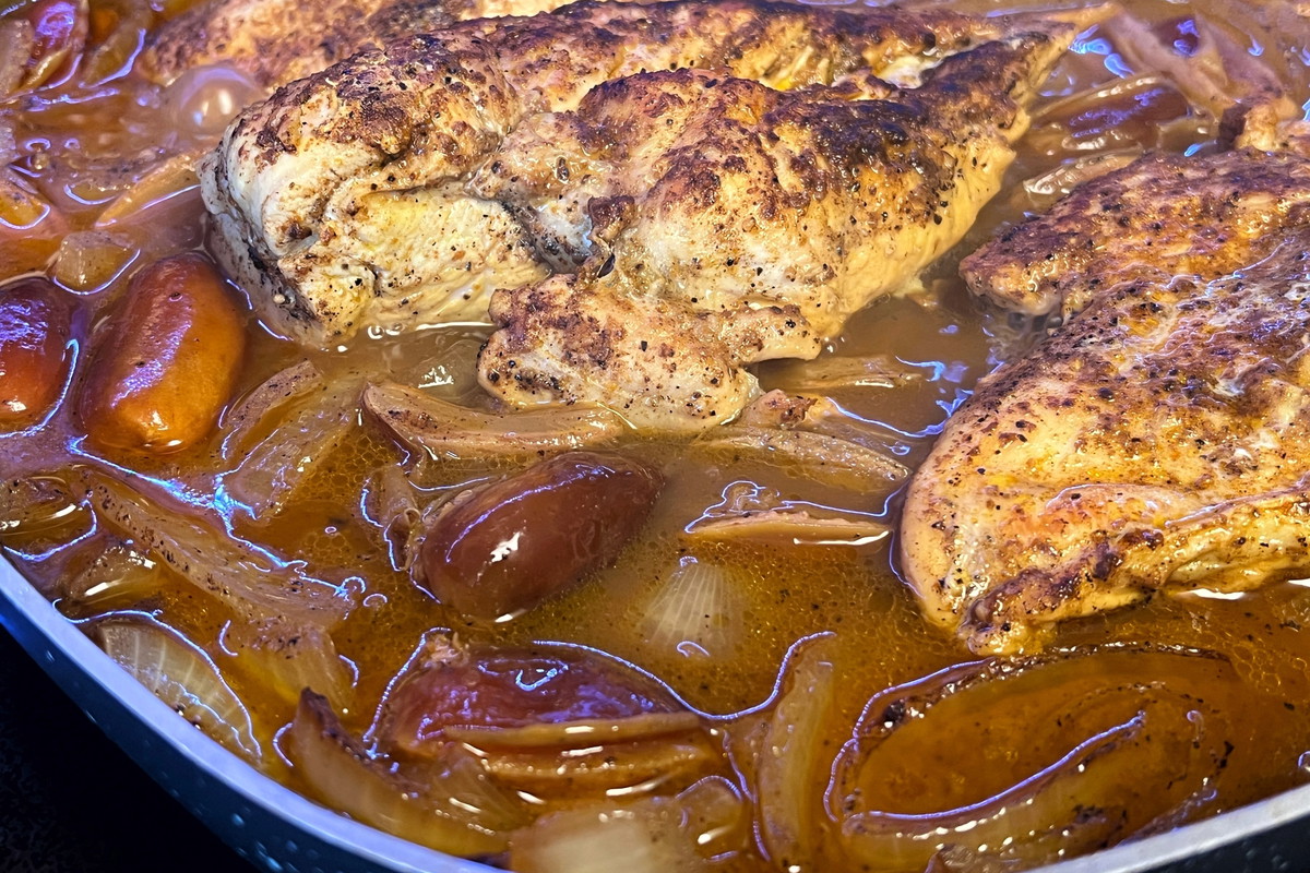 Moroccan Chicken Tegine with Dates