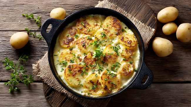 Image of Creamy Root Vegetable Gratin for Two 