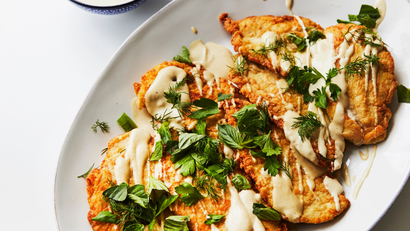 Image of Tahini Chicken Schnitzel