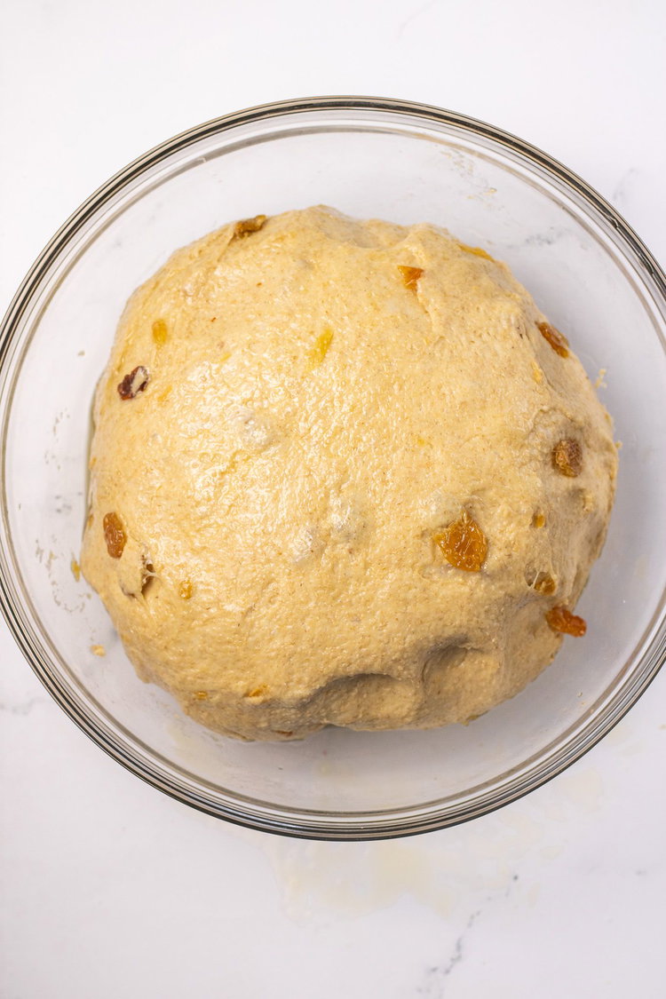 Image of Knead the dough either by hand or a dough hook....
