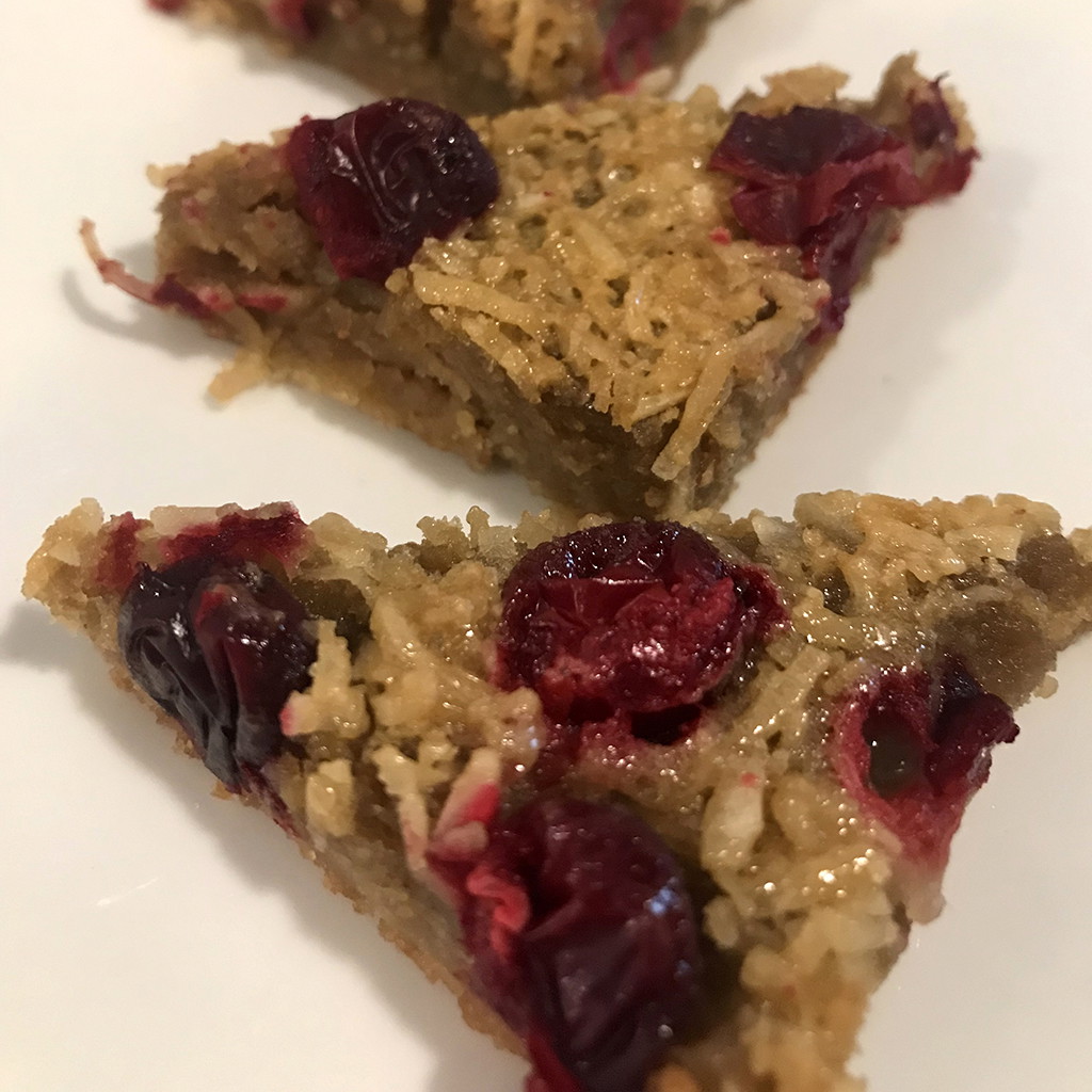 Cranberry Coconut Squares