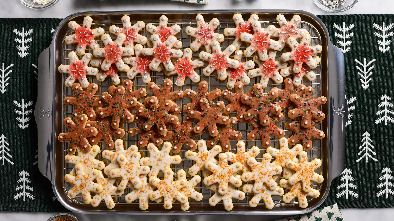 Image of Glazed Snowflake Sugar Cookies