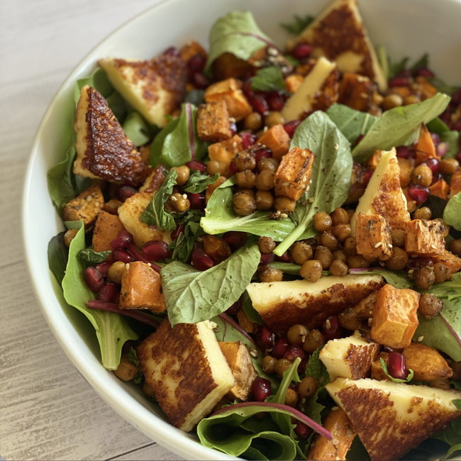 Image of Kumara, Chickpea & Halloumi Salad