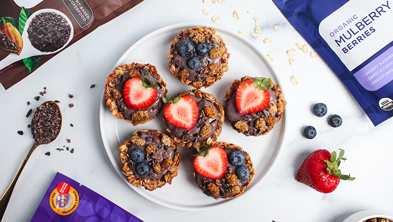 Image of Oatmeal Acai Yogurt Cups