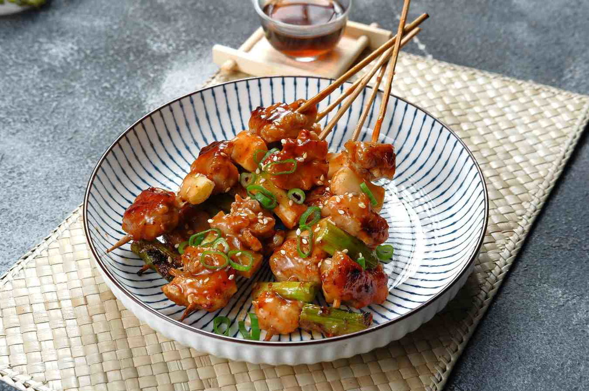 Yakitori Negima (Chicken and Leek Skewers without Skewers)