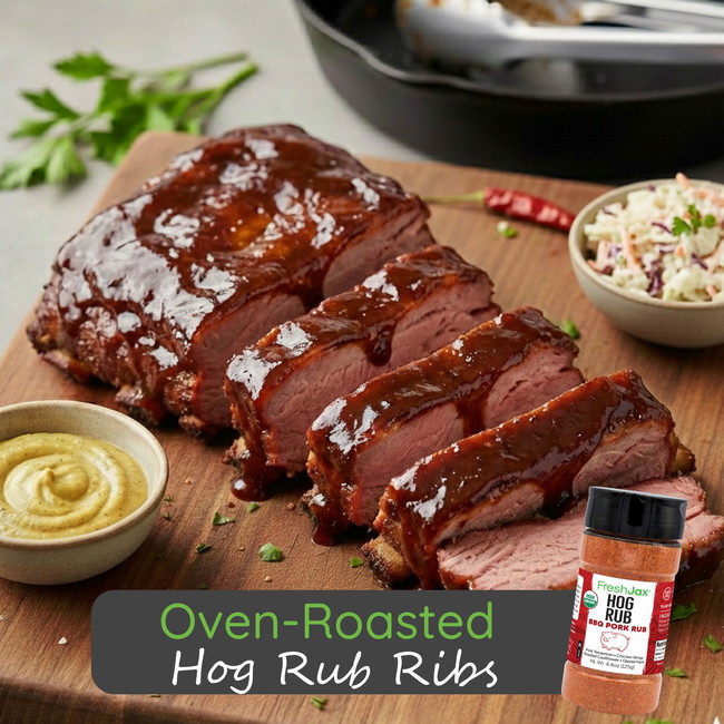 Image of Oven-Roasted Hog Rub Ribs