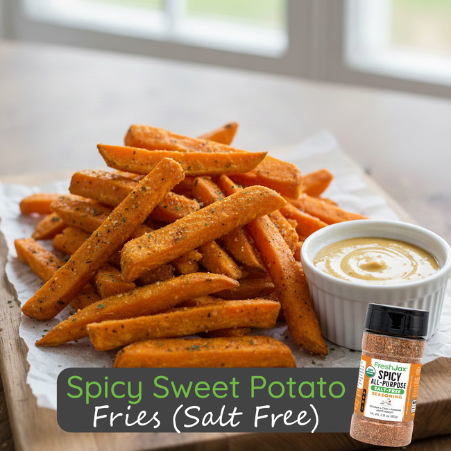 Image of Spicy Sweet Potato Fries (Salt Free)