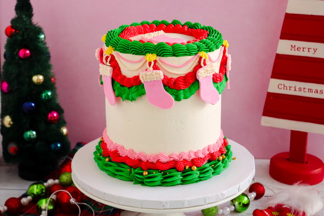 Image of Kootek Vintage Christmas Stockings Cake