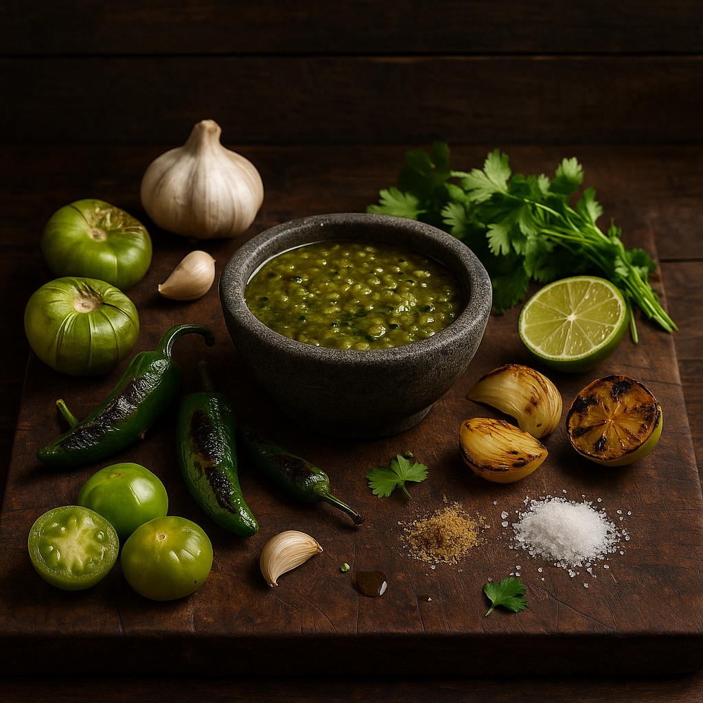 Salsa Verde Asada (Charred Tomatillo Green Sauce)
