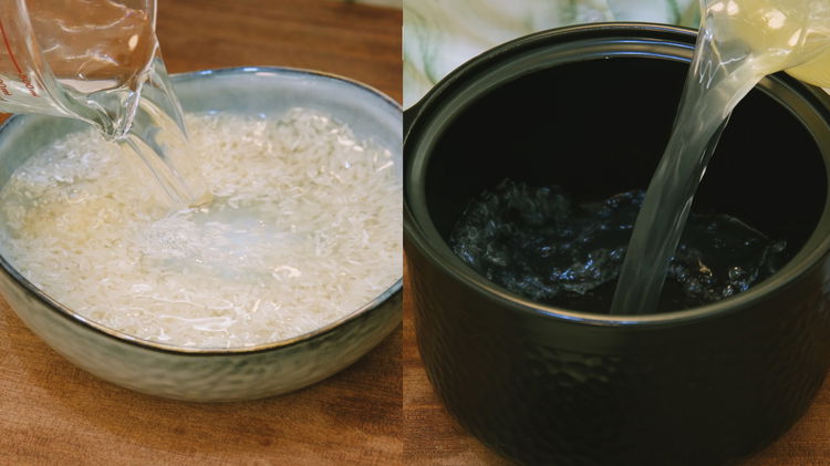 Image of Soak 3/4 cup of jasmine rice in clean water. Meanwhile,...