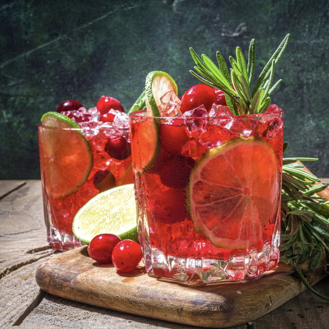 Image of pomegranate-ginger sparkling mocktail