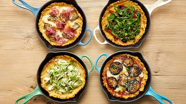 Image of Pizzas de coliflor con 4 toppings