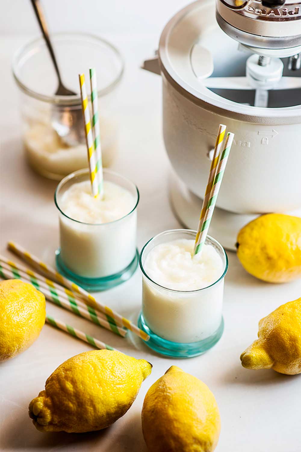 Granité au citron avec sorbetière