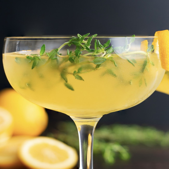 Image of meyer lemon + honey ginger fizz